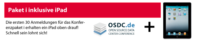 OSDC Paketii Schnell sein lohnt sich: die nächsten 30 Anmelder erhalten ein iPad zur OSDC Anmeldung!