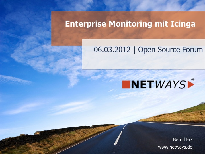 Icinga Monitoring CeBIT 2012 Icinga Vortrag vom Open Source Forum