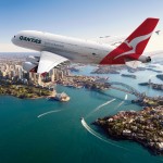 Qantas A380 over Sydney