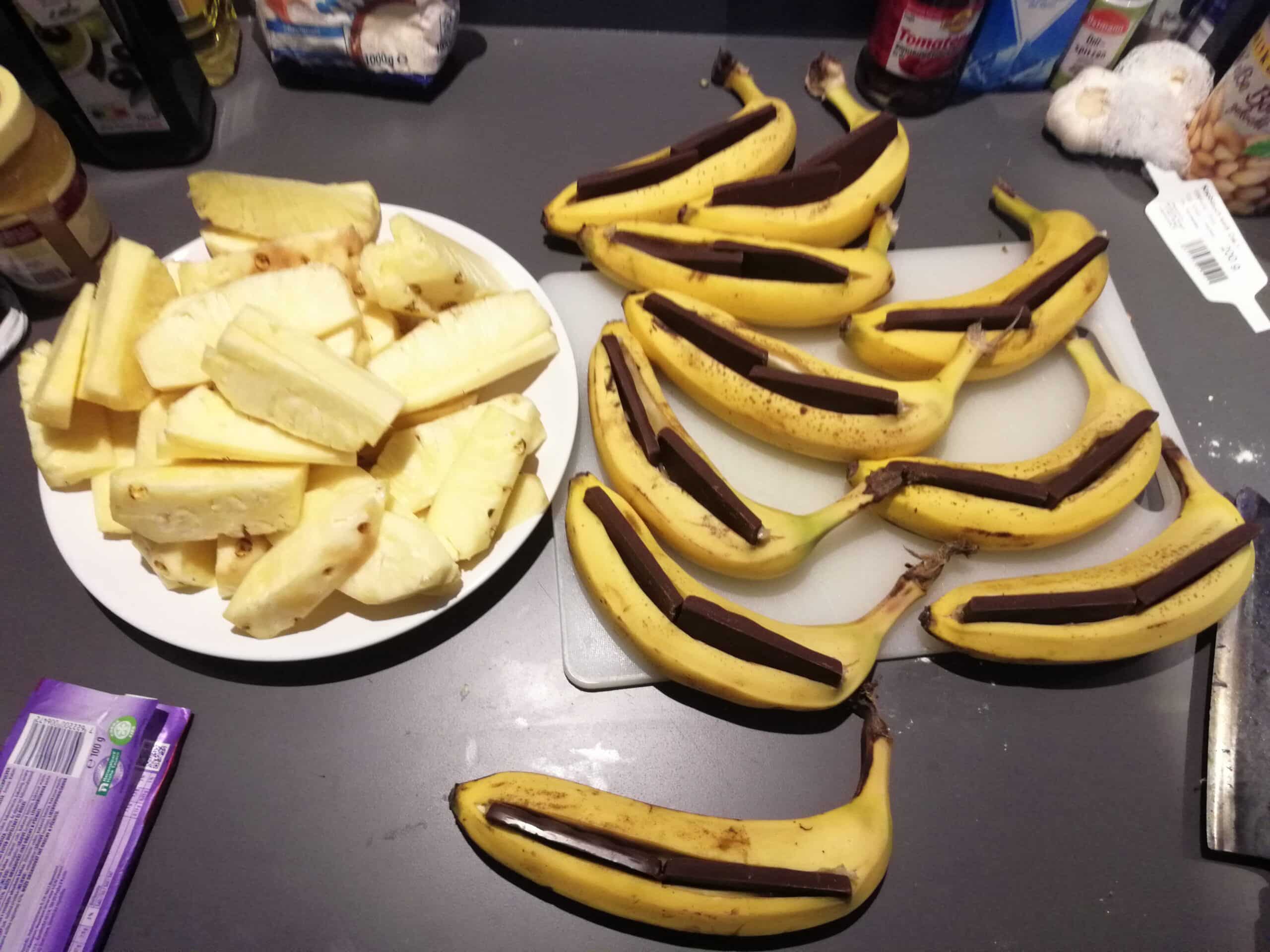 Nachtisch vor dem Grill