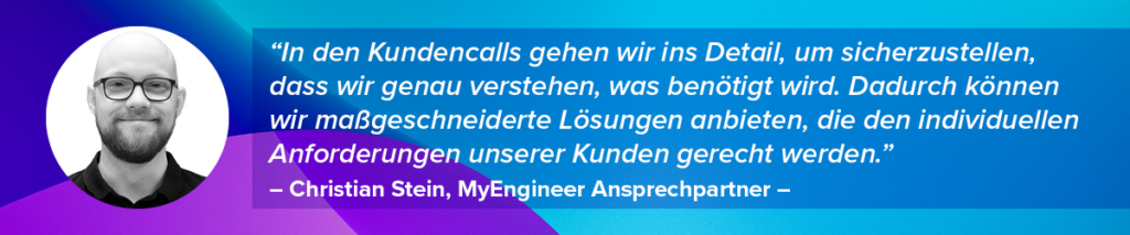 Kundencall mit Christian, Outsourcing-Ansprechpartner, zur Entwicklung maßgeschneiderter IT-Lösungen.